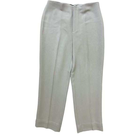 Linda Allard Ellen Tracy Light Gray Straight Leg Trouser Pants Size 10 - Picture 1 of 13